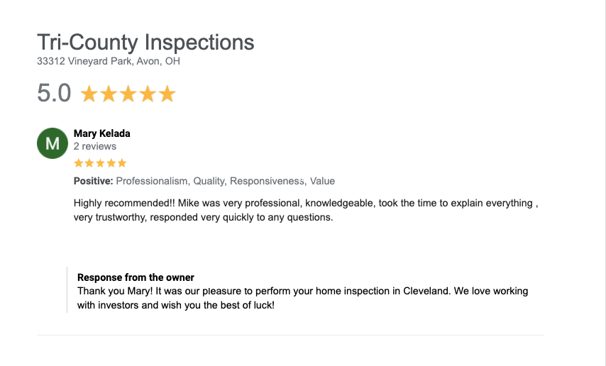 Cleveland home inspector