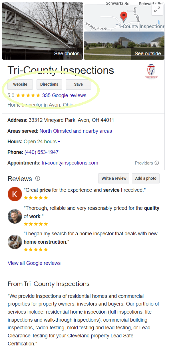 home inspector reviews near me